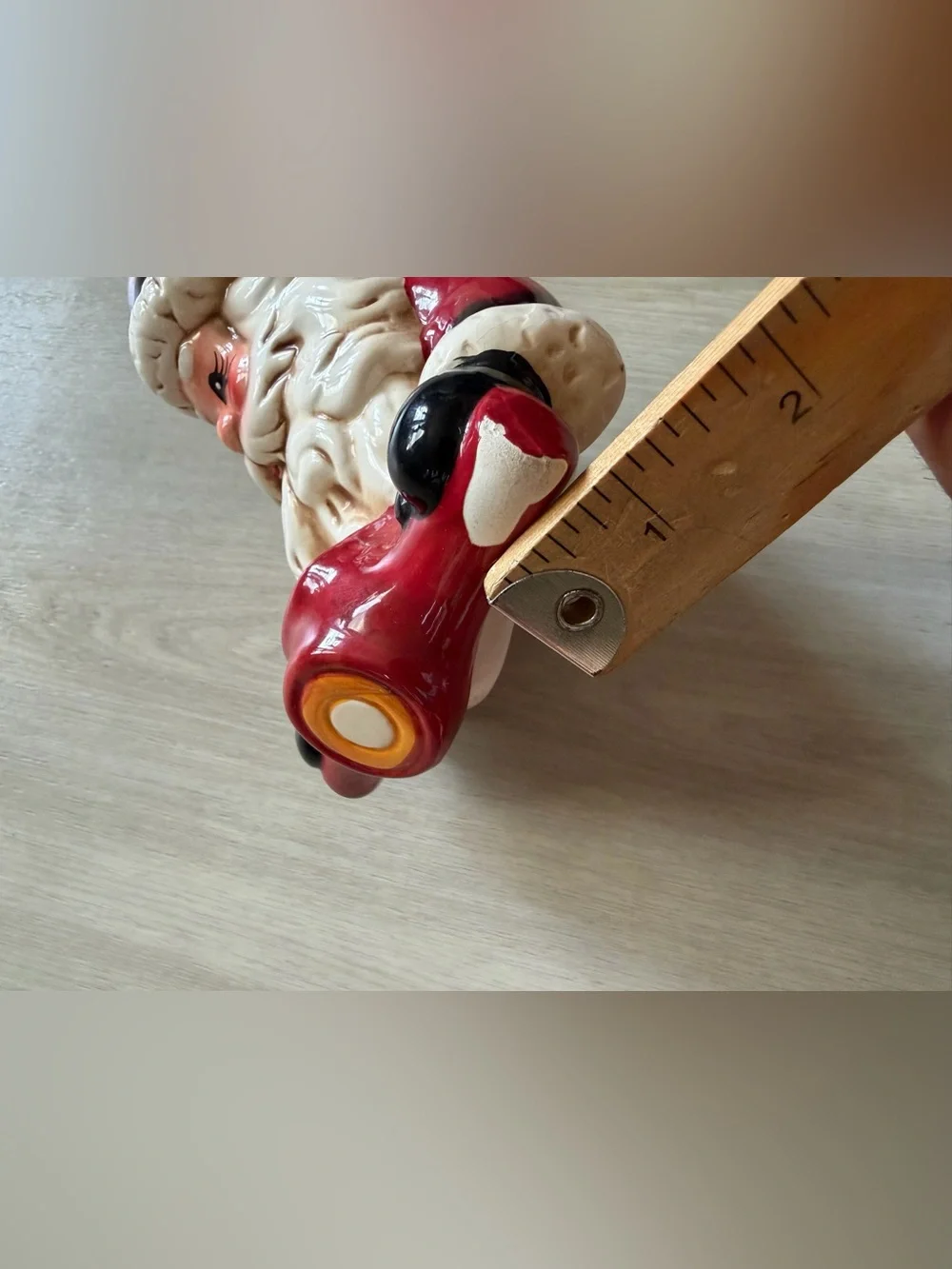 Retro Santa Claus Motorcycle Scooter Cookie Jar Figurine *See Pics